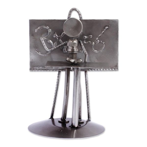 Alternate image for Collectible Recycled Car Parts and Metal Sculpture Rustic Rustic Professor