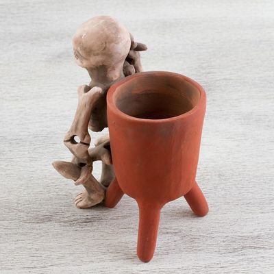 Alternate image for Ceramic Statuette Vessel Day of the Dead Mexico Lord of the Dead