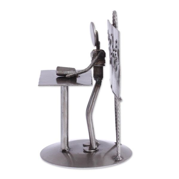 Alternate image for Collectible Recycled Car Parts and Metal Sculpture Rustic Rustic Professor