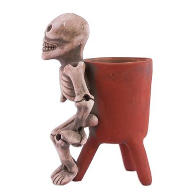 Alternate image for Ceramic Statuette Vessel Day of the Dead Mexico Lord of the Dead