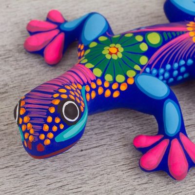 Alternate image for Hand Painted Mexican Ceramic Wall Art Lizards Set of 3 Lizard Fun