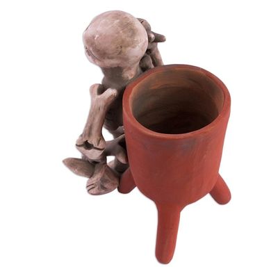Alternate image for Ceramic Statuette Vessel Day of the Dead Mexico Lord of the Dead