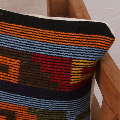 Alternate image for Handwoven Multicolor Zapotec Cushion Cover Zapotec Steps