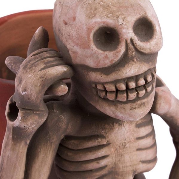 Alternate image for Ceramic Statuette Vessel Day of the Dead Mexico Lord of the Dead