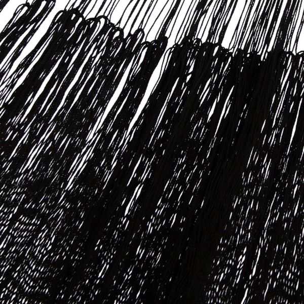 Alternate image for Hand Woven Nylon Black Hammock Double from Mexico Black Relaxation