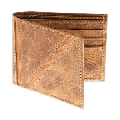 Alternate image for Mens Leather Wallet Travel Accessory Minimalist in Brown