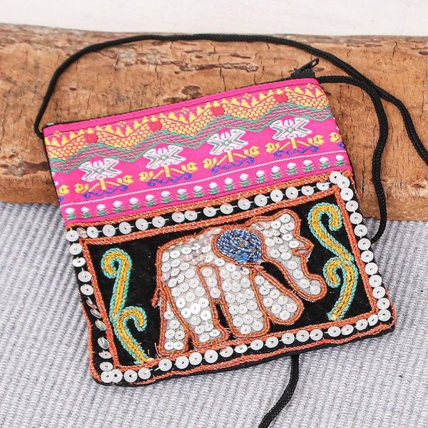 Alternate image for Handcrafted Small Shoulder Bag Elephant Glam
