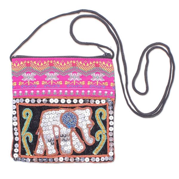 Alternate image for Handcrafted Small Shoulder Bag Elephant Glam