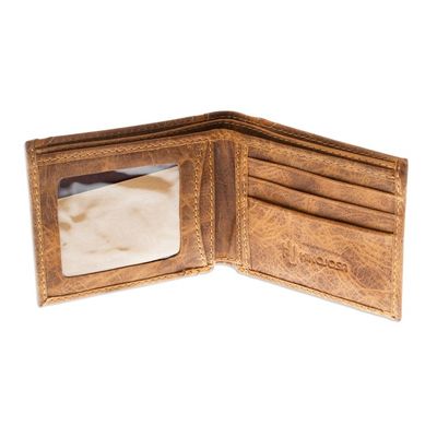 Alternate image for Mens Leather Wallet Travel Accessory Minimalist in Brown