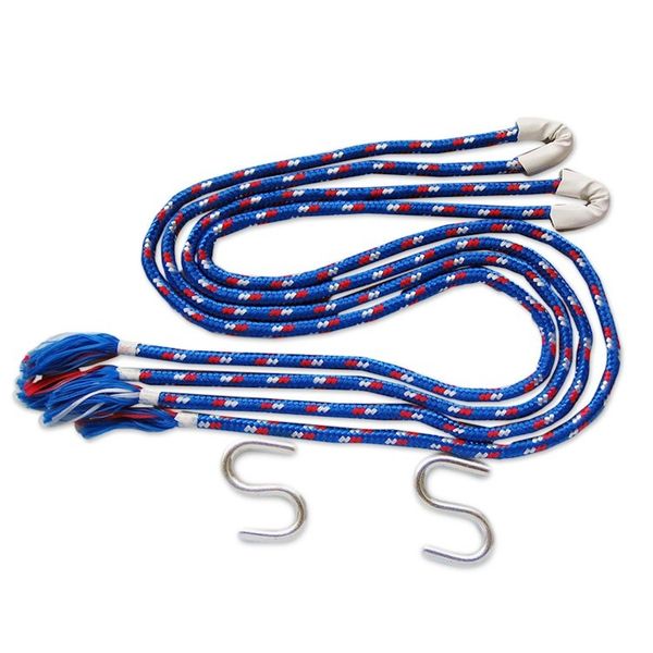 Alternate image for Artisan Crafted Rope Hammock Single Blue Caribbean