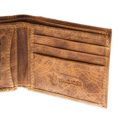 Alternate image for Mens Leather Wallet Travel Accessory Minimalist in Brown