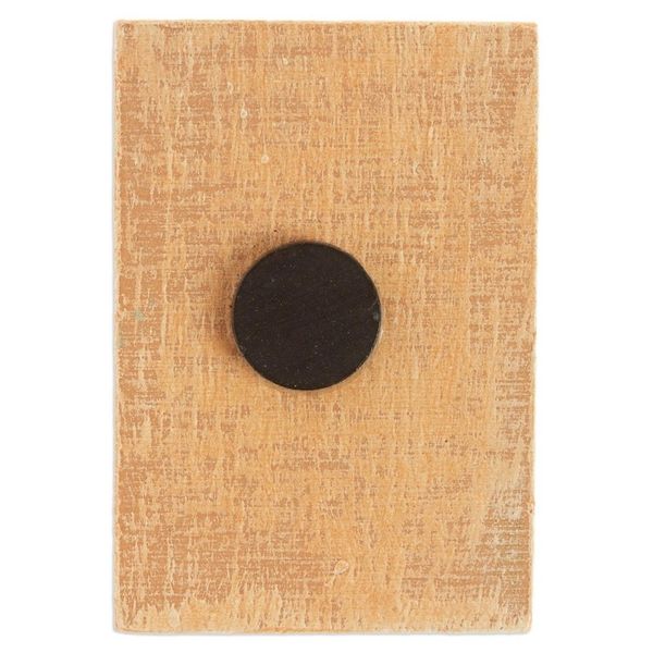 Alternate image for Mexican Wood Magnet with Red Heart Decoupage Folk Heart