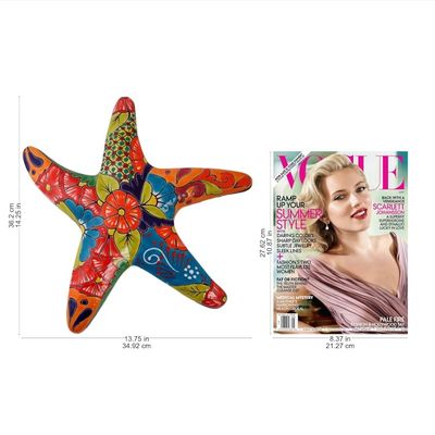 Alternate image for Hand-Painted Talavera-Style Ceramic Starfish Wall Sculpture Talavera Starfish