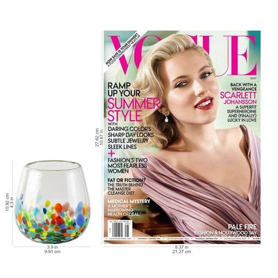 Alternate image for Artisan Handblown Stemless Wine Glasses Pair Confetti Festival