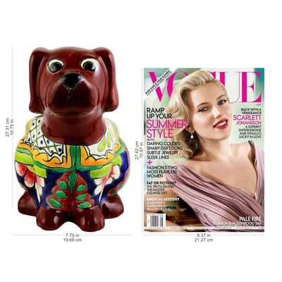 Alternate image for Talavera Style Dog-Themed Ceramic Planter from Mexico Talavera Dog