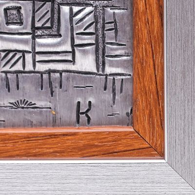 Alternate image for Wall Tabletop Aluminum Relief Panel of Buddhist Monk Temple Thai Morning