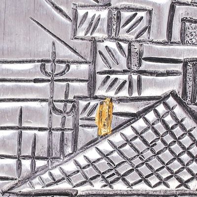 Alternate image for Wall Tabletop Aluminum Relief Panel of Buddhist Monk Temple Thai Morning