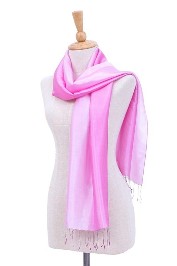 Alternate image for Ombre Orchid Rayon and Silk Fringed Scarf Orchid Shimmer