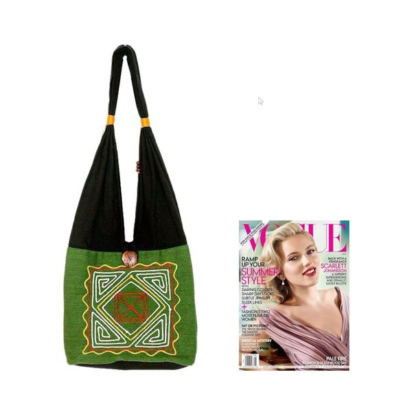 Alternate image for Thai Embroidered Cotton Shoulder Bag  Jade Secrets