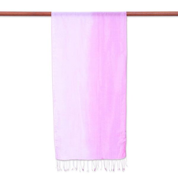 Alternate image for Ombre Orchid Rayon and Silk Fringed Scarf Orchid Shimmer