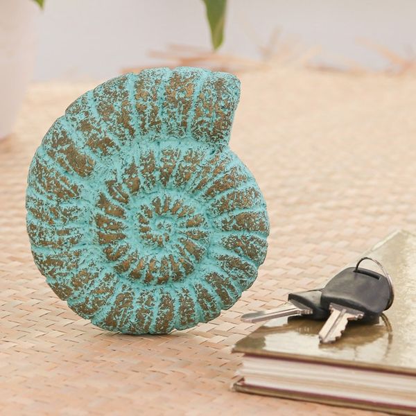 Alternate image for Seashell Wall Art Sculpture Handmade with Recycled Paper Fossilized Nautilus