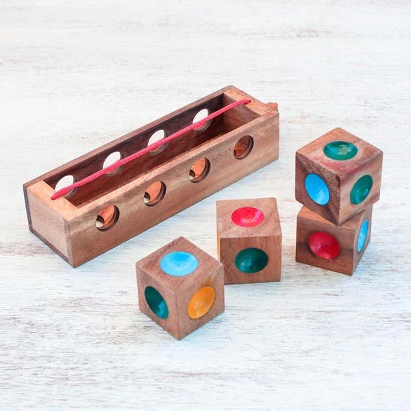 Alternate image for Colorful Wood Brain Teaser Puzzle from Thailand Traffic Light
