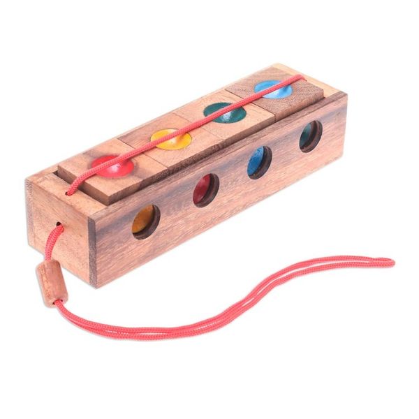 Alternate image for Colorful Wood Brain Teaser Puzzle from Thailand Traffic Light