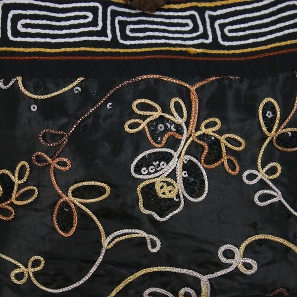 Alternate image for Floral Cotton Shoulder Bag from Thailand Floral Nighttime