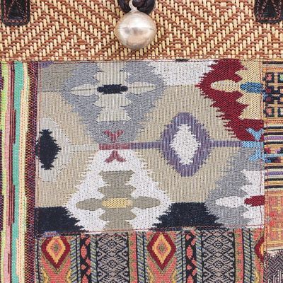 Alternate image for Cotton Blend and Leather Shoulder Bag Shopping Day in Yellow