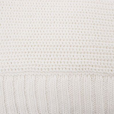 Alternate image for White All-Cotton Shaker Knit Throw Blanket White Comfort