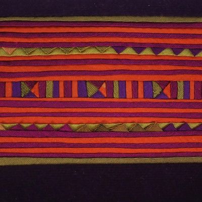 Alternate image for Lisu Hill Tribe Rayon Blend Applique Jewelry Roll Precious Lisu