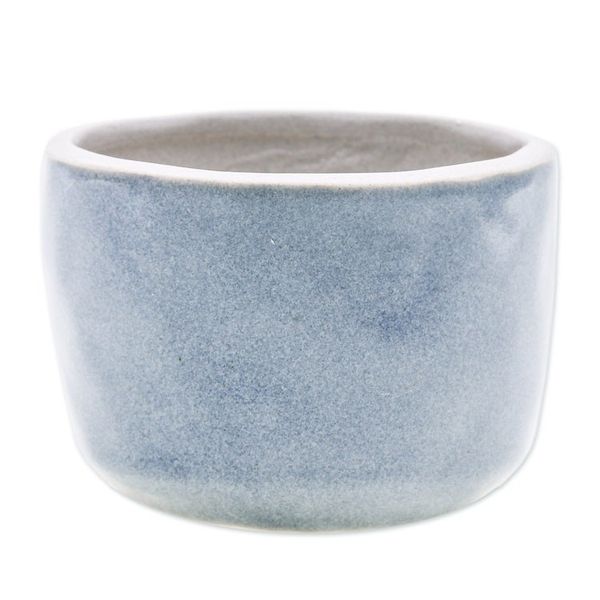 Alternate image for Handcrafted Ceramic Flower Pot with Polished Grey Surface Grey Bud