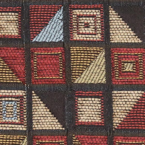 Alternate image for Geometric Motif Brown Cotton Tote Handbag from Thailand Native Geometry