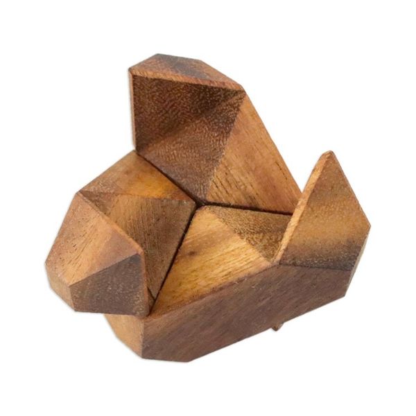 Alternate image for Handcrafted Wood Star-Shaped Puzzle from Thailand Star Challenge