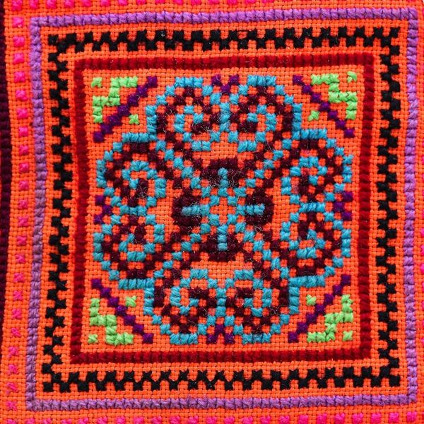 Alternate image for Hmong Cross-Stitch Sling Bag with Beaded Fringe Petite Hmong
