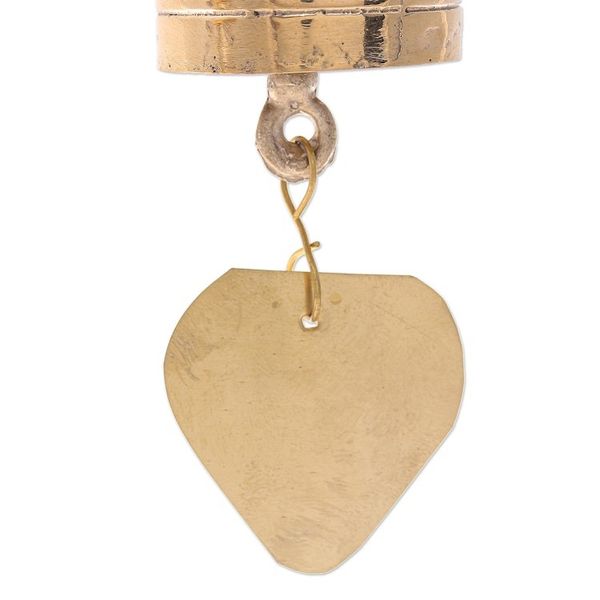 Alternate image for Pair of Brass Bell Ornaments with Elephants and Red Ribbons Elephant Tune