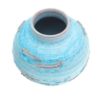 Alternate image for Aqua Blue Small Ceramic Vase from Thailand Asian Aqua