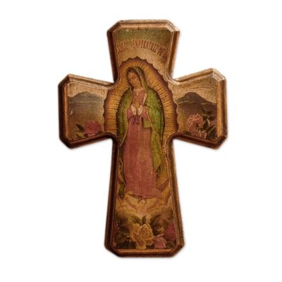 Alternate image for Decoupage cross Virgin of Guadalupe