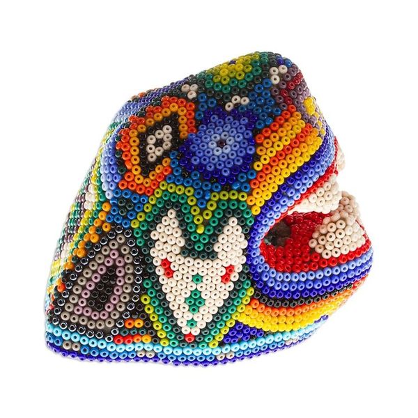 Alternate image for Beaded Wixrika or Huichol Jaguar Head from Jalisco Mexico Jaguar Rising