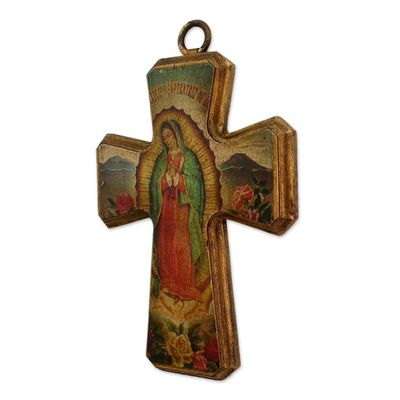 Alternate image for Decoupage cross Virgin of Guadalupe
