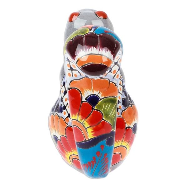 Alternate image for Squirrel-Themed Hacienda Painted Ceramic Sculpture in Grey Sylvan Tradition