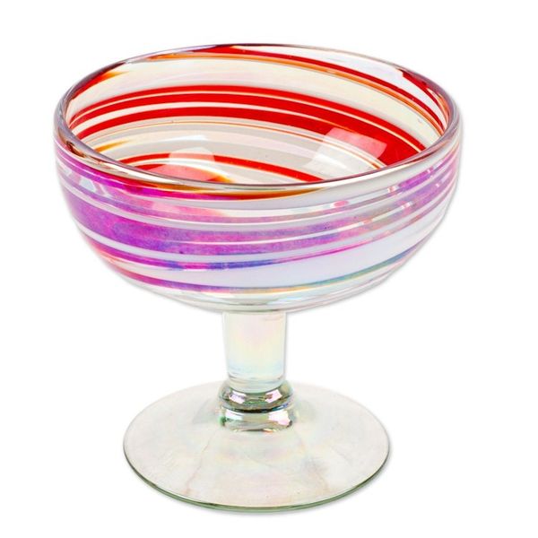 Alternate image for Set of 4 Eco-Friendly Red Handblown Coupe Glasses Trendy Enchantment