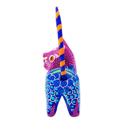 Alternate image for Handcrafted Mexican Alebrije Figurine Oaxacan Cat