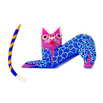 Alternate image for Handcrafted Mexican Alebrije Figurine Oaxacan Cat