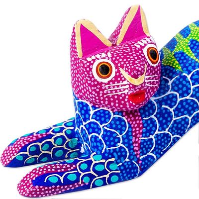 Alternate image for Handcrafted Mexican Alebrije Figurine Oaxacan Cat