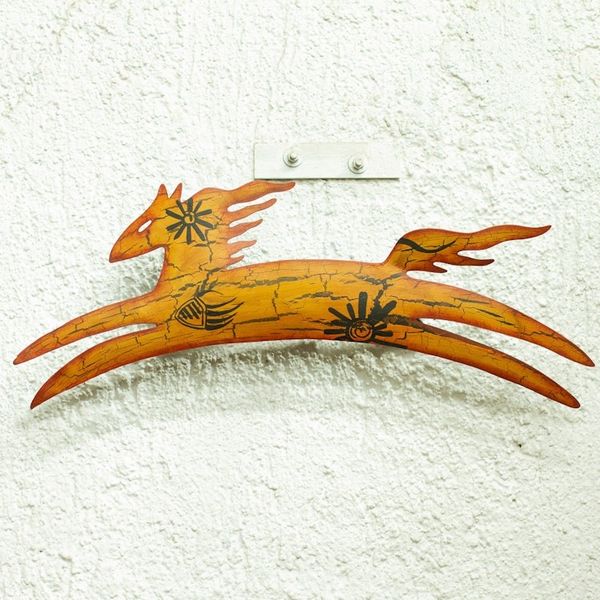 Alternate image for Unique Animal Themed Steel Horse Wall Art Mexican Handmade Cave Art Pony
