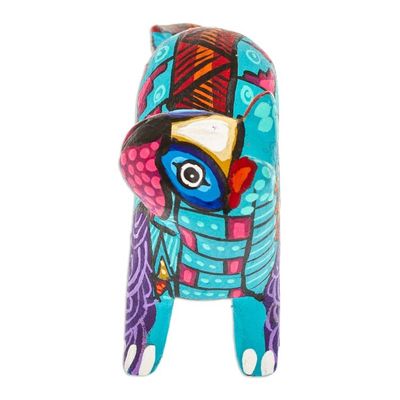 Alternate image for Iris Copal Wood Alebrije Otter Figurine Painted by Hand The Water Spirit in Iris