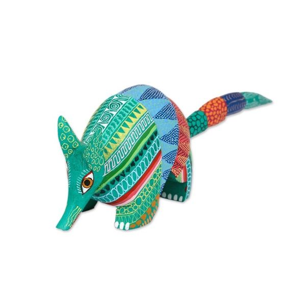 Alternate image for Handcrafted Copal Wood Alebrije Armadillo Figurine Exquisite Armadillo