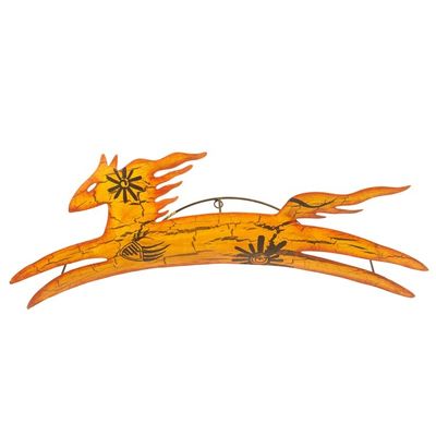 Alternate image for Unique Animal Themed Steel Horse Wall Art Mexican Handmade Cave Art Pony