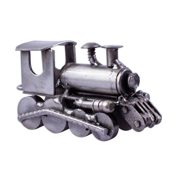 Alternate image for Recycled Auto Part Train Locomotive Sculpture from Mexico Rustic Train Locomotive